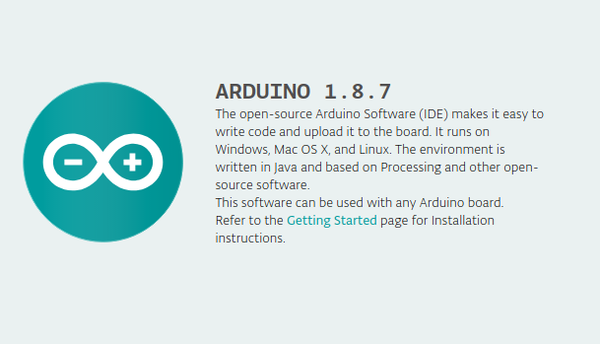 Arduino IDE sample page
